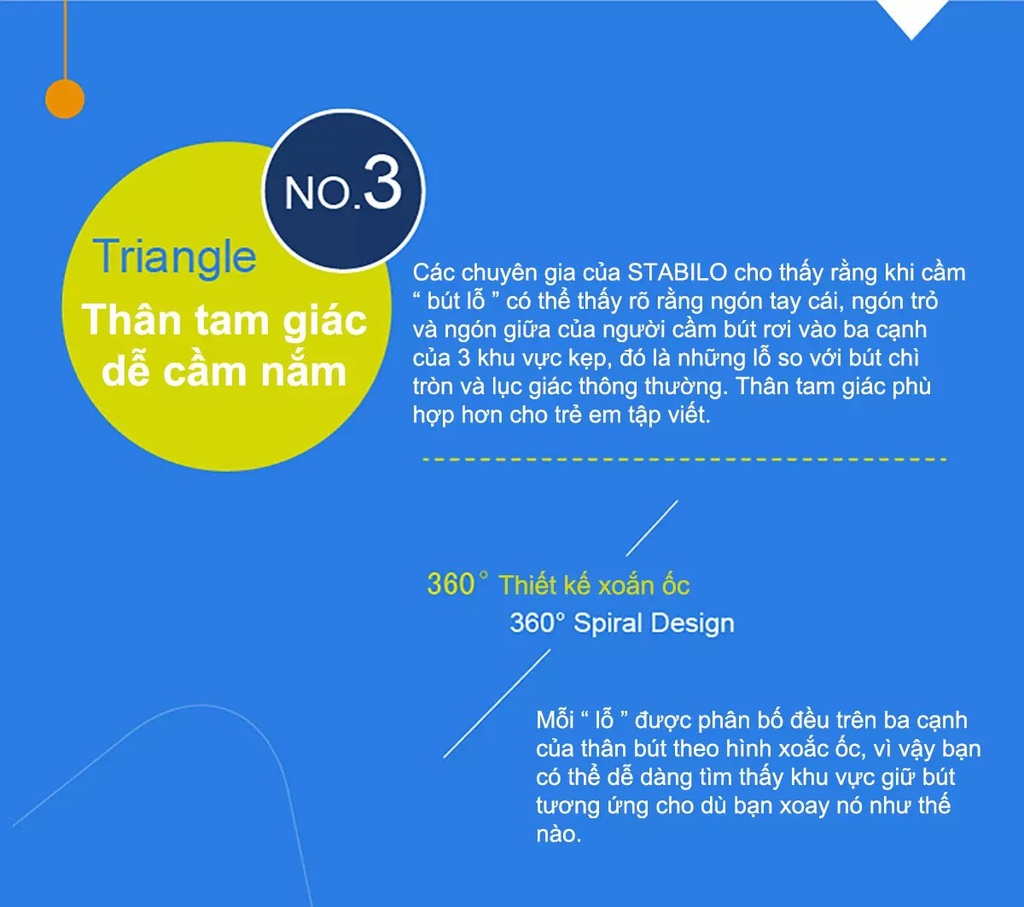 Bút chì gỗ hình thể học STABILO EASYgraph/EASYwrite