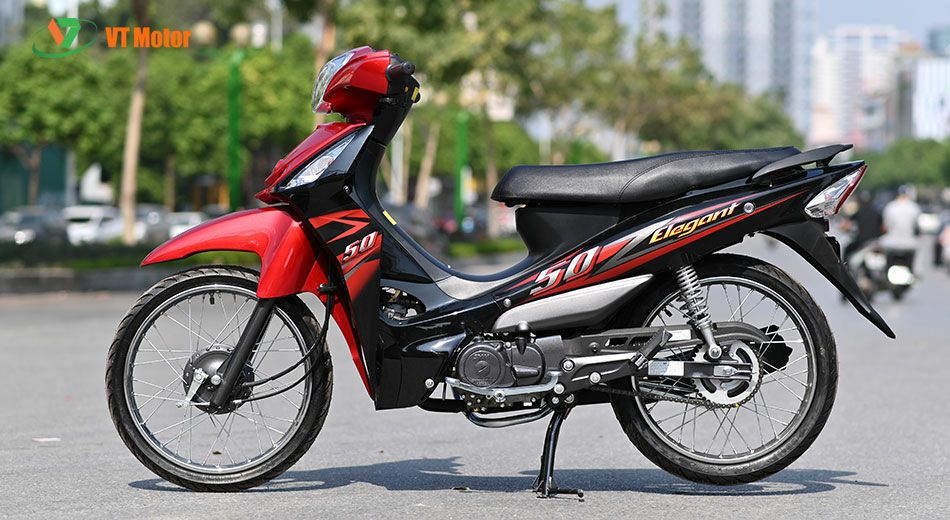 Tem xe Elegant , tem rời dán xe đỏ đen cao cấp