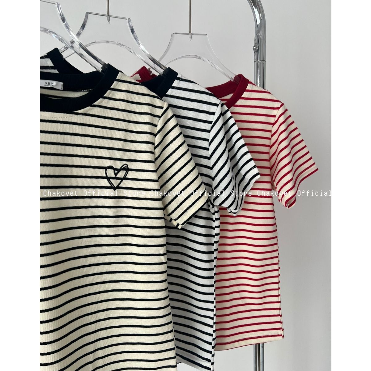 Áo thun nữ coton kẻ Chakovet - A8922