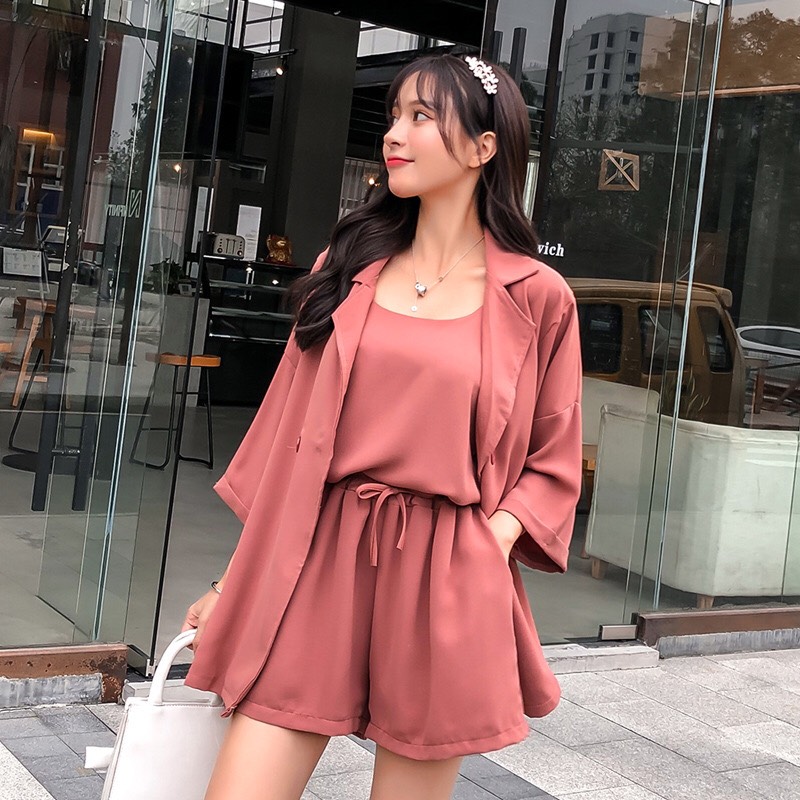 [HCM]Set vest nữ 3 món oki cho nàng dạo phố