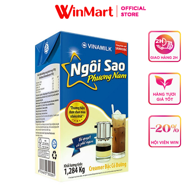 [Siêu thị WinMart] - Sữa đặc Phương Nam xanh biển hộp 1.284g