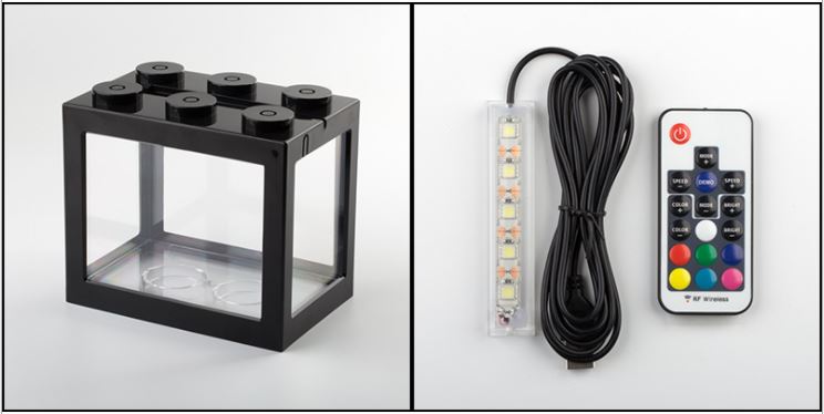 Bể cá mini lắp ghép Bể cá để bàn Đèn LED