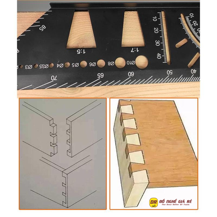 Thước đo góc 45 90 độ đa năng 3D dùng lấy dấu gỗ làm đồ mộc
