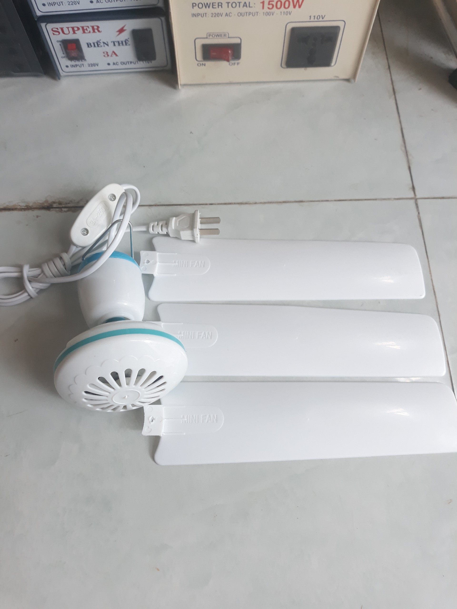 Quạt Trần Mini 3 Cánh 7W - Cánh 20 x 5cm