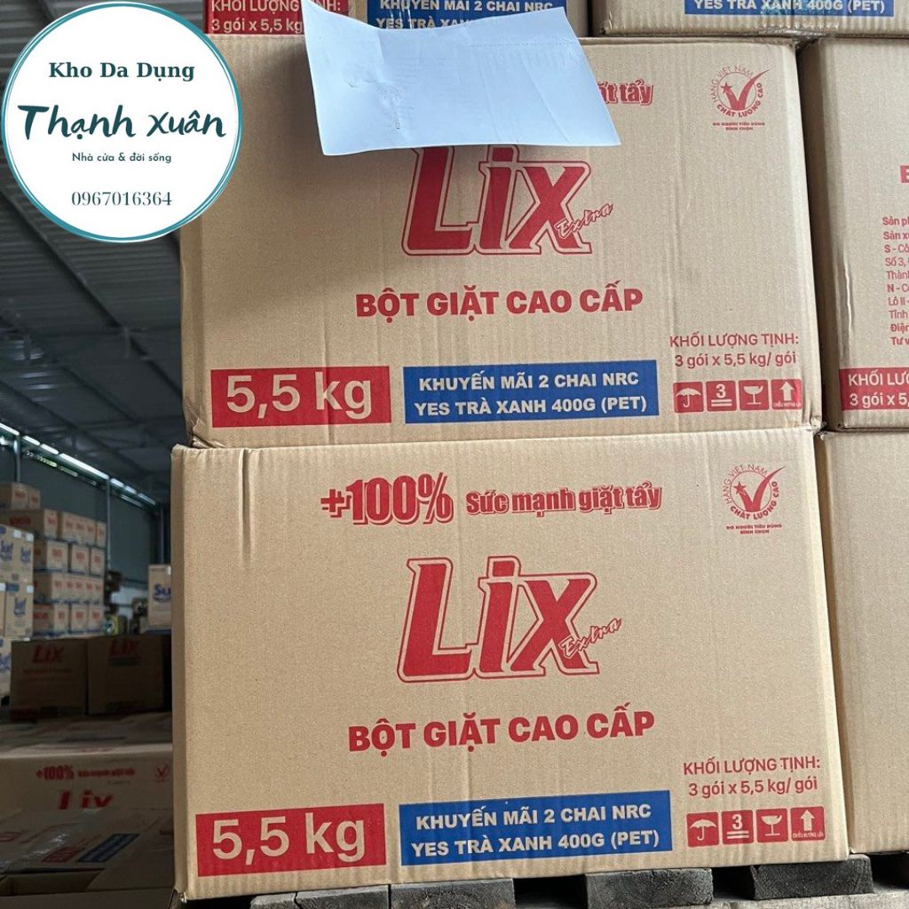 Bột giặt Lix Extra hương hoa 5.5kg (khuyến mãi ngẫu nhiên )