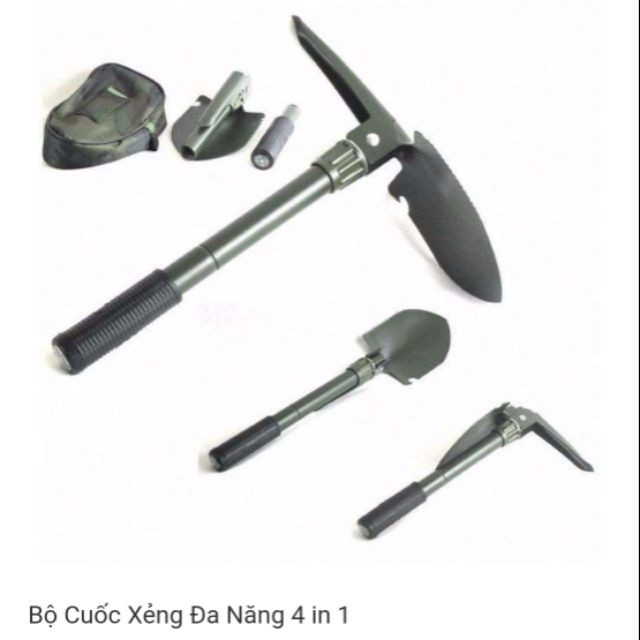 Bộ cuốc xẻng đa năng 4 trong 1