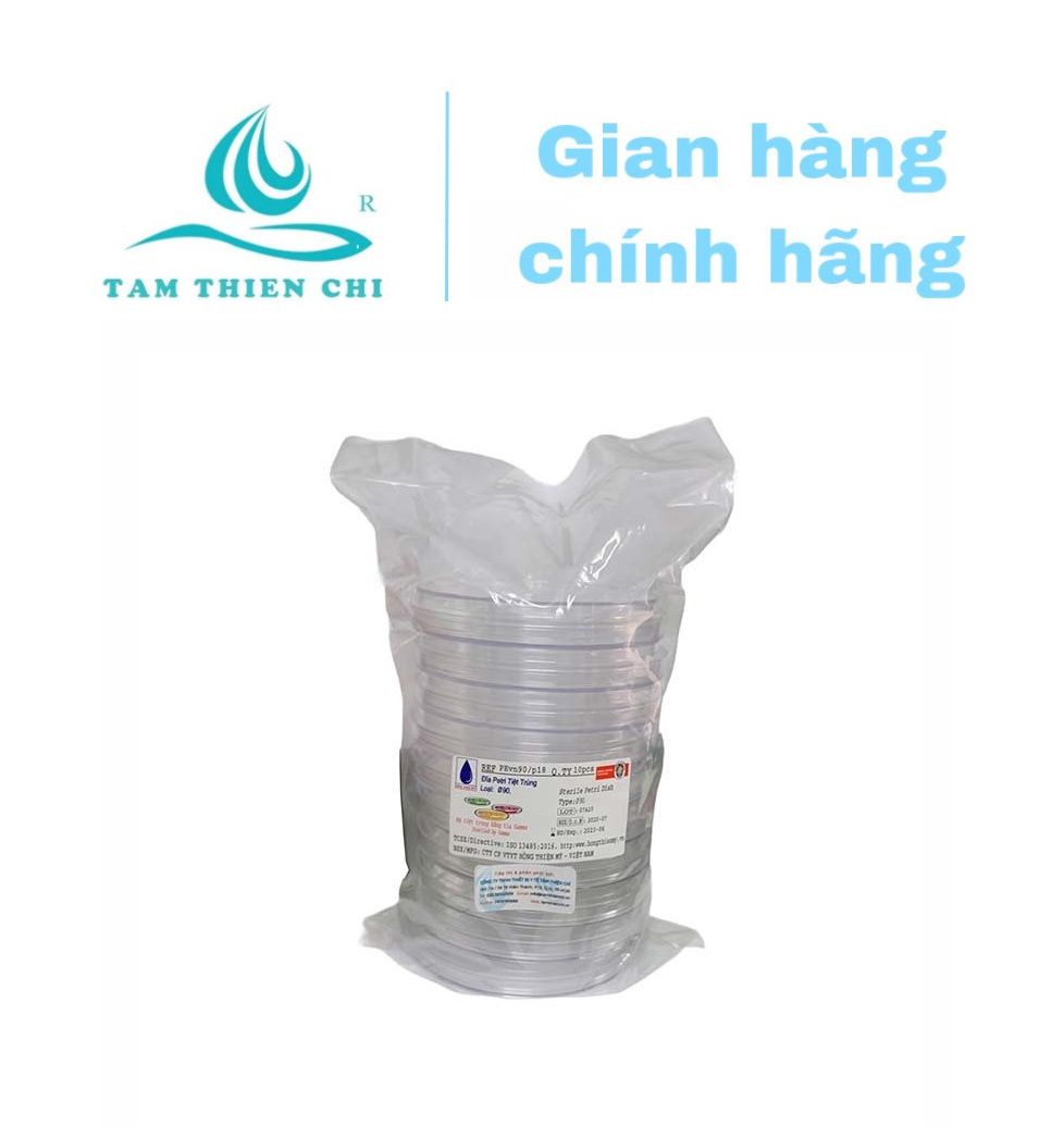 Đĩa petri tiệt trùng dùng trong phòng lab Túi 10 cái Tâm Thiện Chí