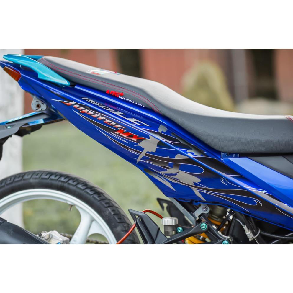 Tem Rời Dán Xe Exciter 150 Mẫu Lửa Xanh Đen Trắng
