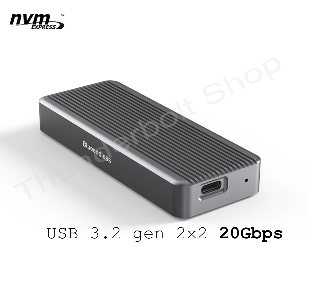 Box ổ cứng SSD NVMe M.2 chuẩn USB 3.2 gen 2x2 20Gbps tốc độ cao - Blueendless (M.2 NVME 2280 SSD enclosure)