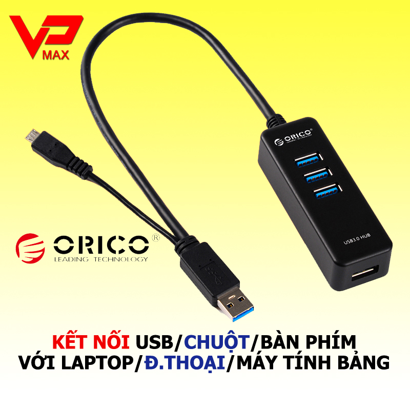 Bộ chia 4 cổng ORICO có kèm cáp OTG