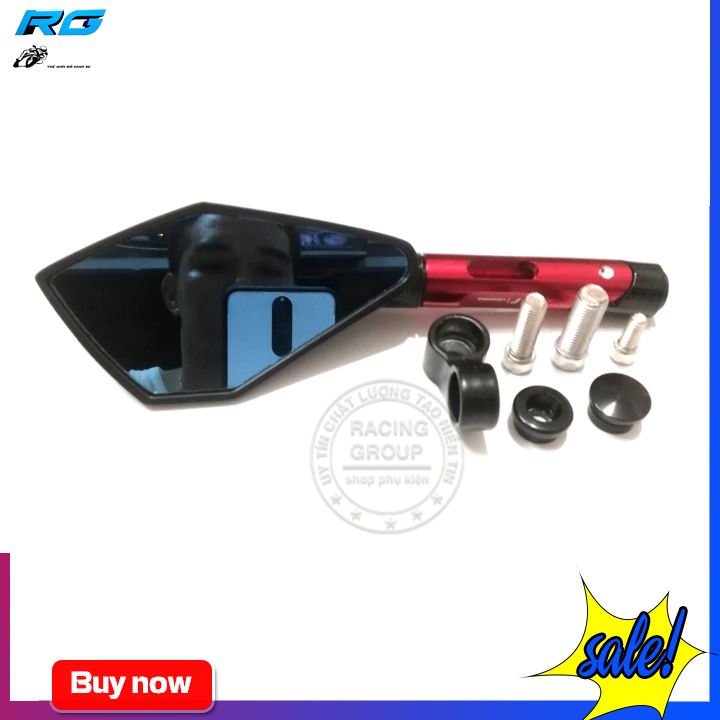 Gương Chiếu Hậu Rizoma 5 Cạnh - 1 Cặp Đỏ