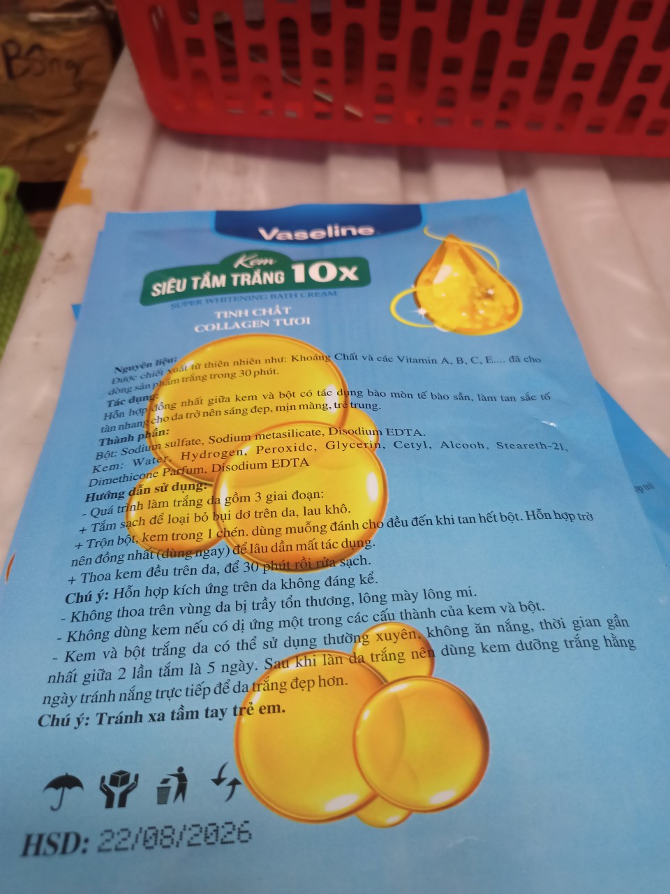 Siêu tắm trắng Vaseline 10x - XANH