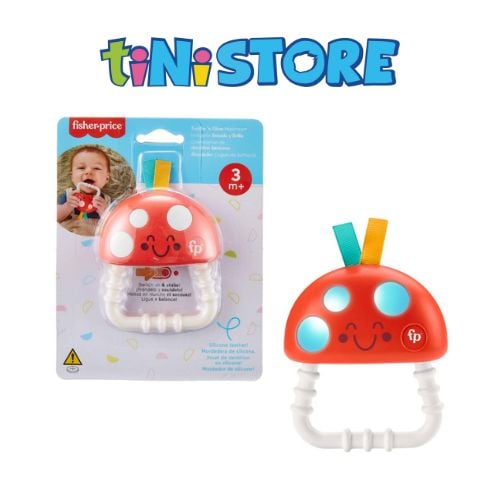 Tinistore-đồ chơi gặm nướu xúc xắc phát sáng hình nấm fisher price hbp46