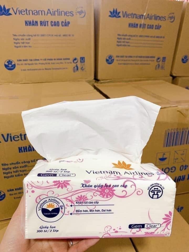 bịch giấy rút, mềm, min 300 tờ 2 lớp