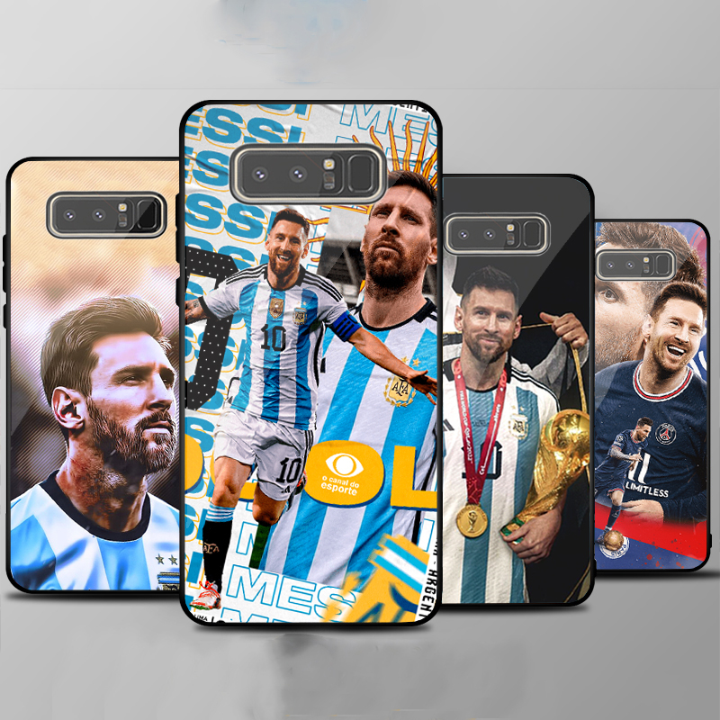 Ốp Lưng SAMSUNG GALAXY NOTE 8 Mặt kính In hình MESSI