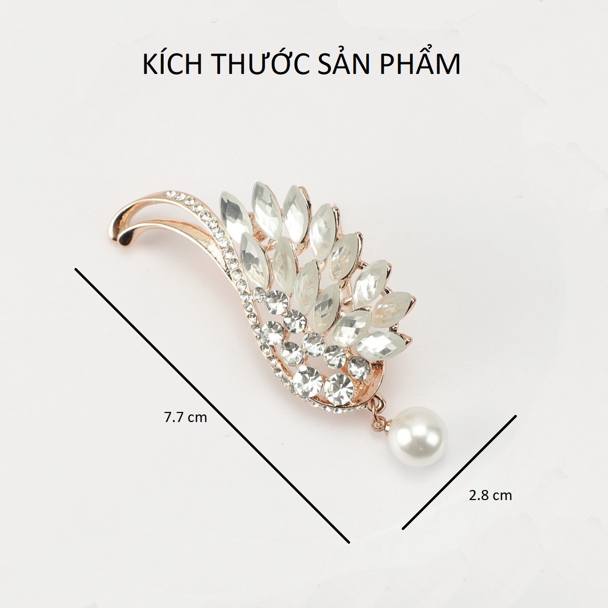 [HCM]Trâm Cài Áo TC01 Cánh Hạc