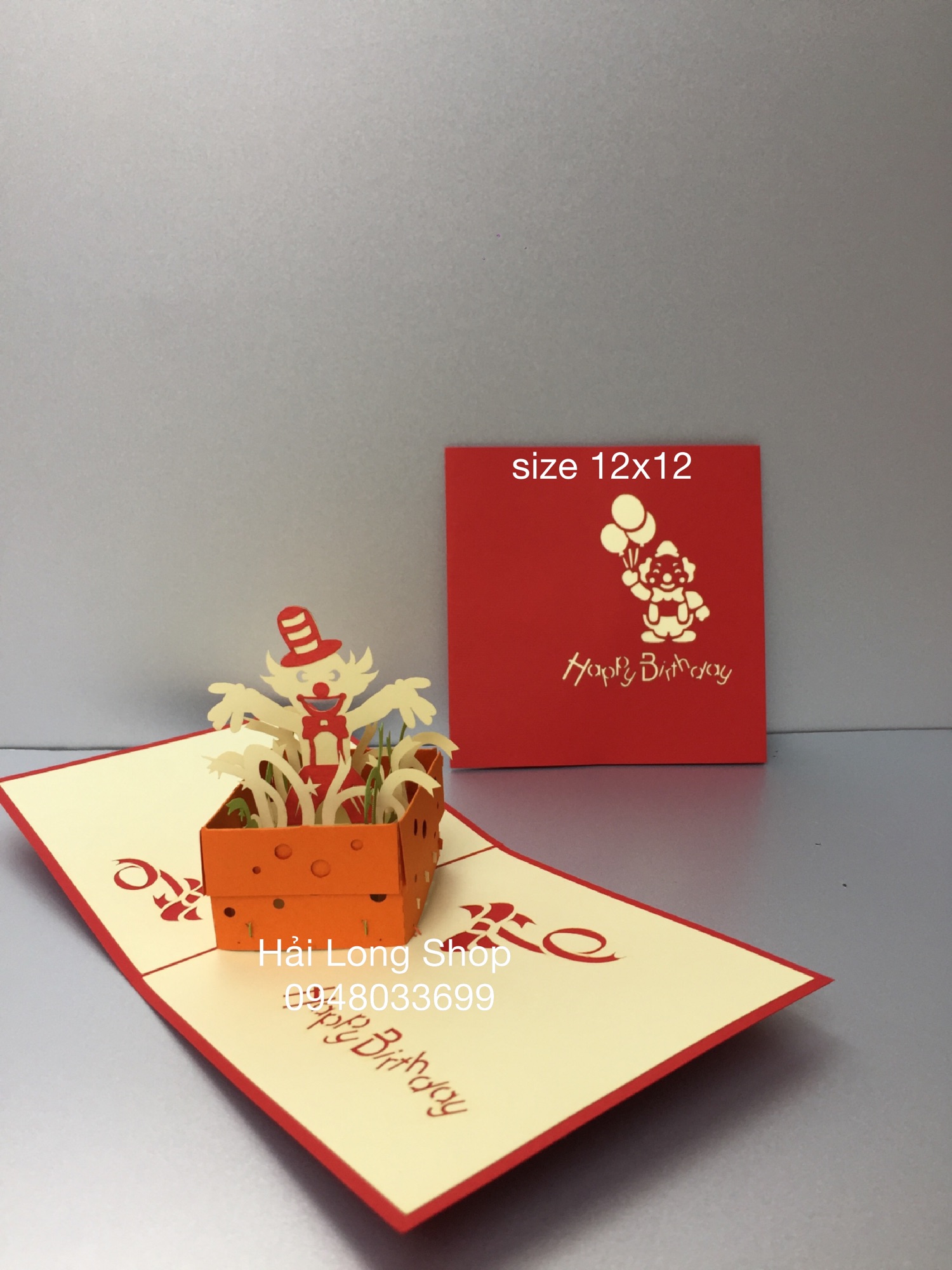 Hề 2  Sinh Nhật - Birthday - Thiệp 3D