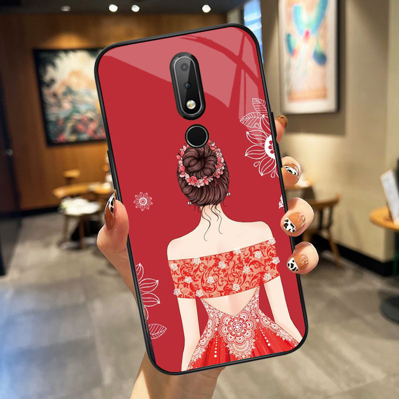 Ốp Lưng NOKIA 6.1 PLUS mặt kính cường lực cao cấp, ốp đôi