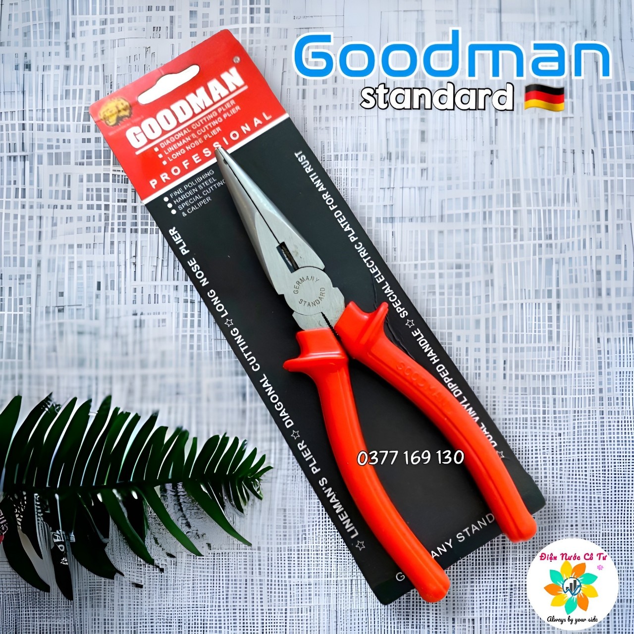 SET 3 cây kìm (kềm) răng điện cắt nhọn 8inch Goodman