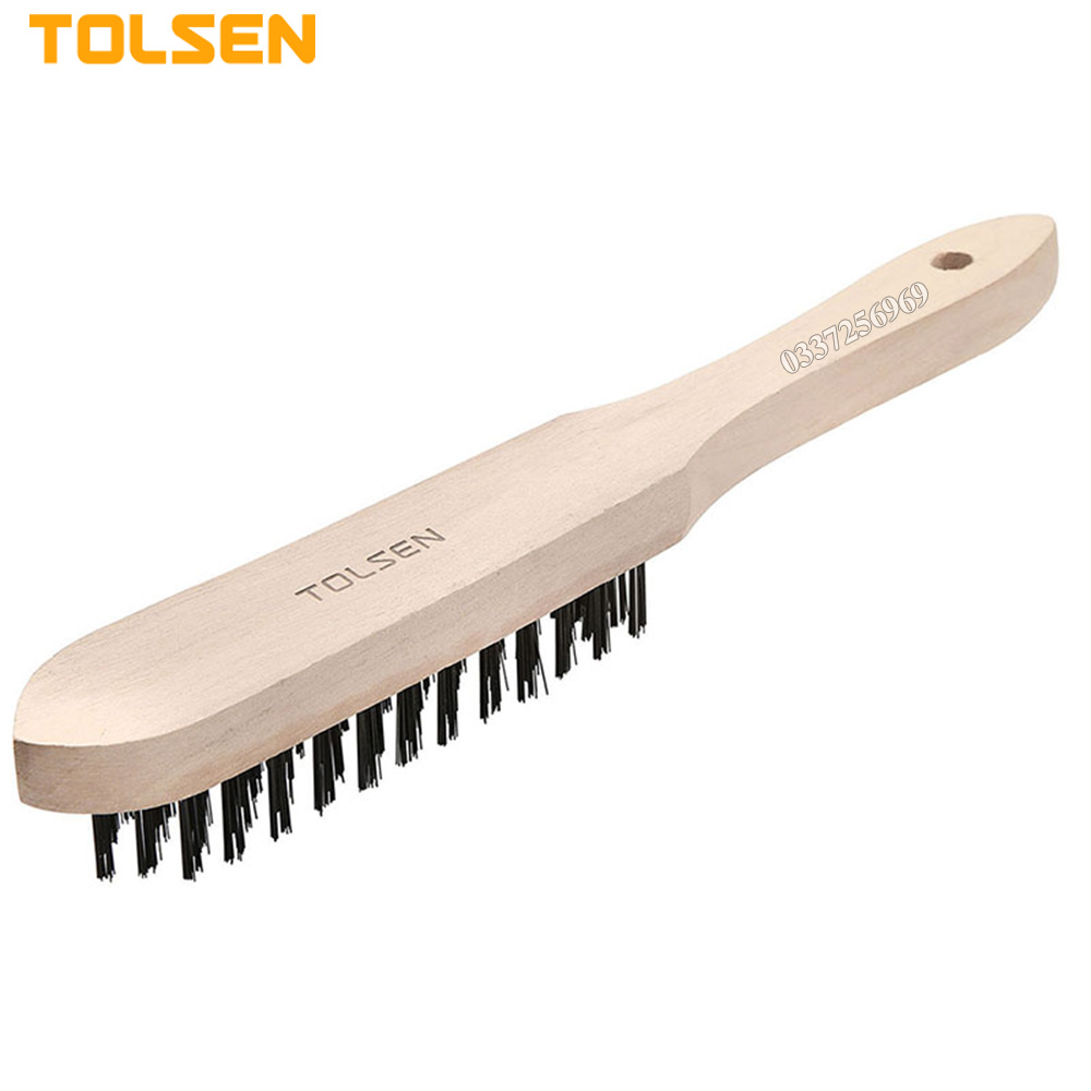 Bàn chải sắt tay cầm cán gỗ 5lines - Xuất khẩu thị trường Châu Âu