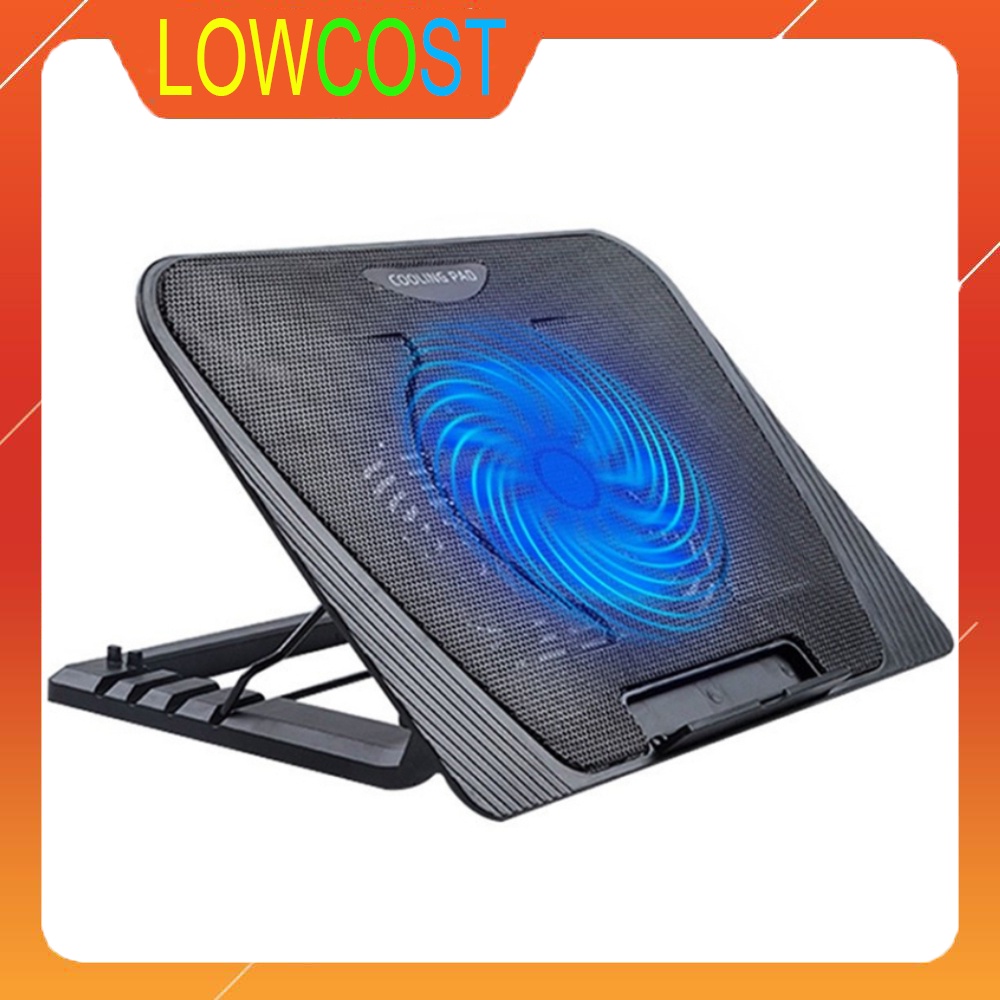 Đế tản nhiệt laptop, quạt tản nhiệt laptop N151 1 Fan có nâng cao 45 độ tiện lợi