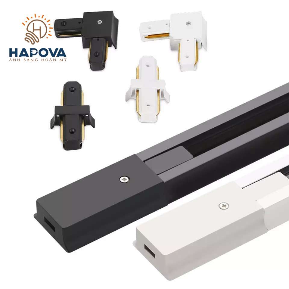 Đầu nối thanh ray đèn rọi, đầu nối thẳng, nối góc hapova voxis dr96