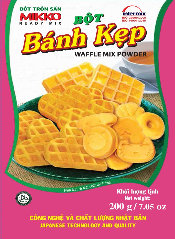 Bột bánh kẹp Waffle 200gr- Mikko Hương Xưa