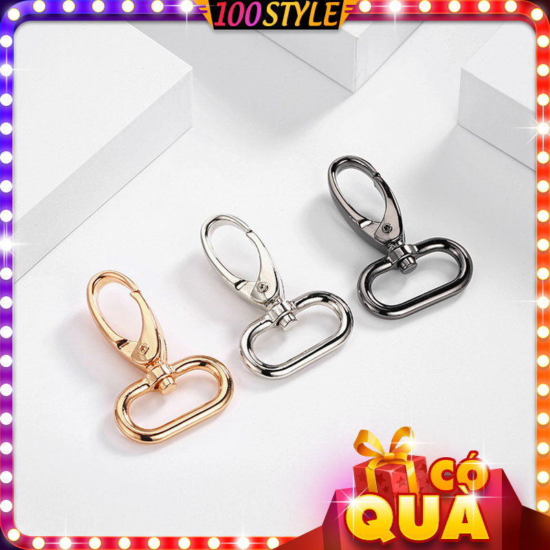 Bộ 2 Móc Khóa Khoen Dài Thay Thế Dây Đeo Giỏ Xách - 100style