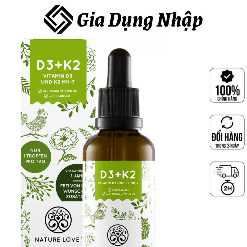 Vitamin Nature Love D3 with K2 Liquid Drops Nature Love 20ml
