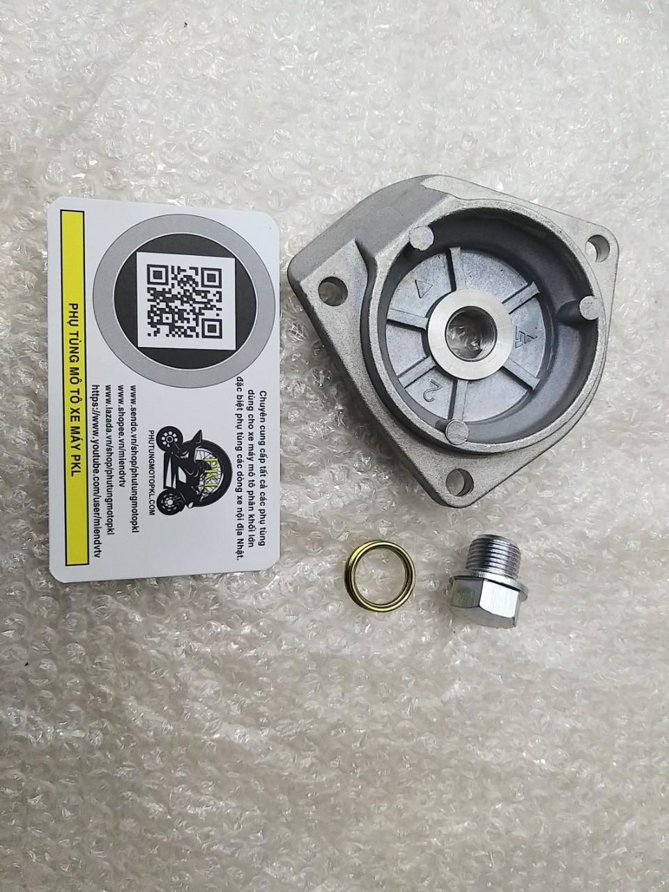 Full bộ nắp nhớt xả ốc xả nhớt Suzuki GZ150A EN150-A EN125-3A / 3E / 3F K-3A HJ125K