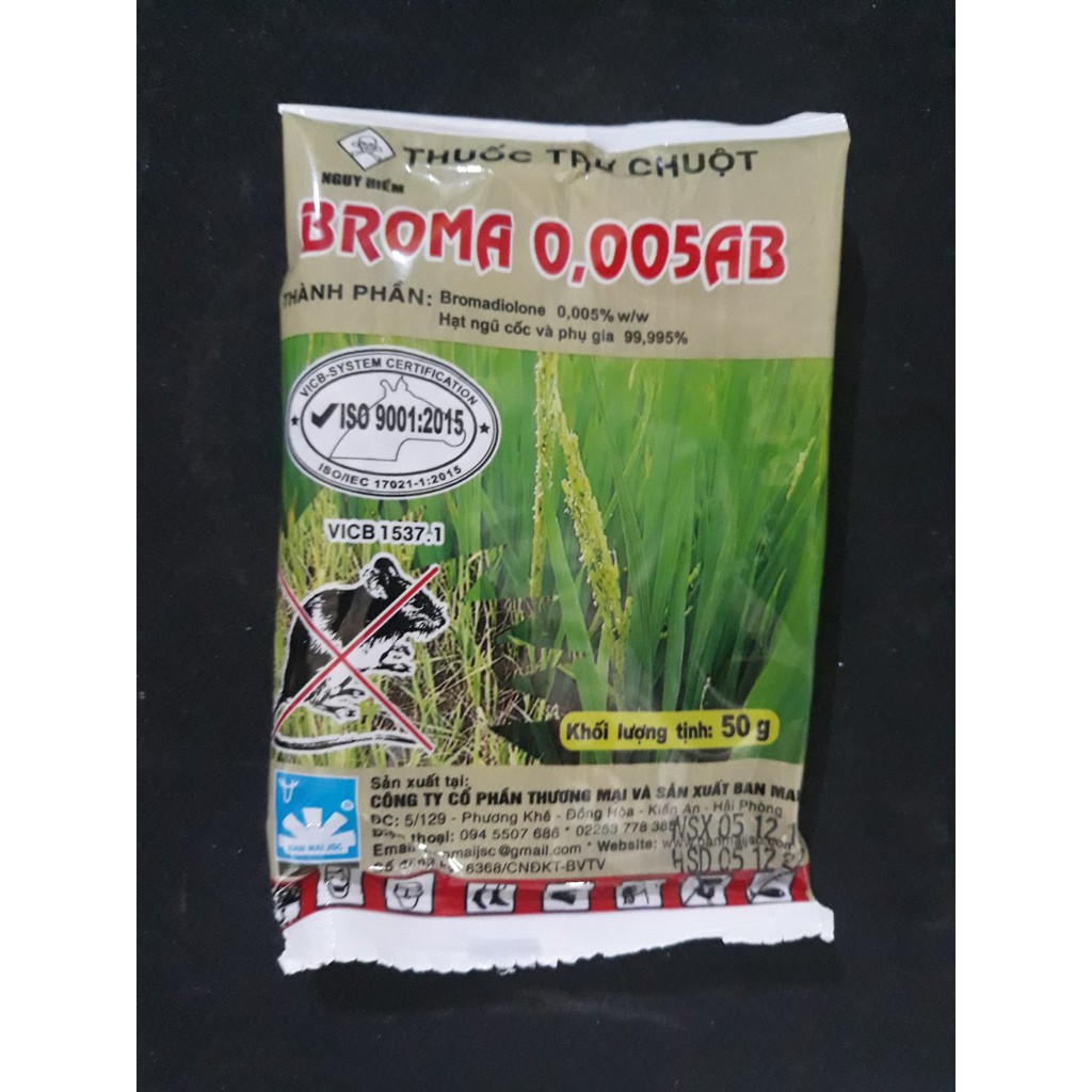 BẢ CHUỘT THÓC- Trừ Chuột Broma 0,005Ab