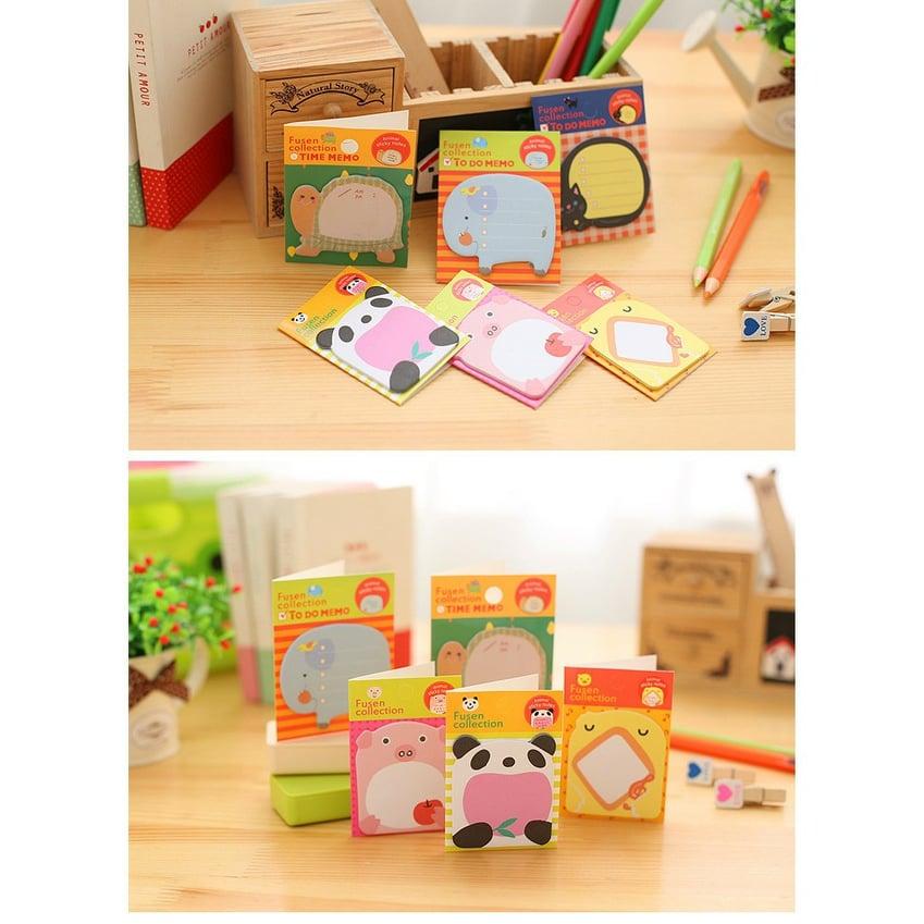 COMBO 4 TẬP GIẤY NOTE HÌNH THÚ DỄ THƯƠNG