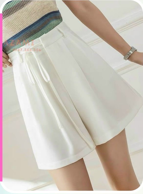 Quần ngố ống rộng dây nơ vải RUBY siêu hot M086
