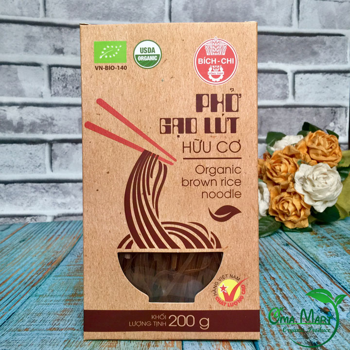 Phở gạo lứt hữu cơ Bích Chi 200g