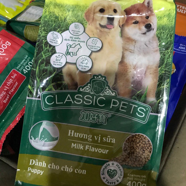 [400g] Hạt Classic Pets Cho Chó Con - Vị Sữa
