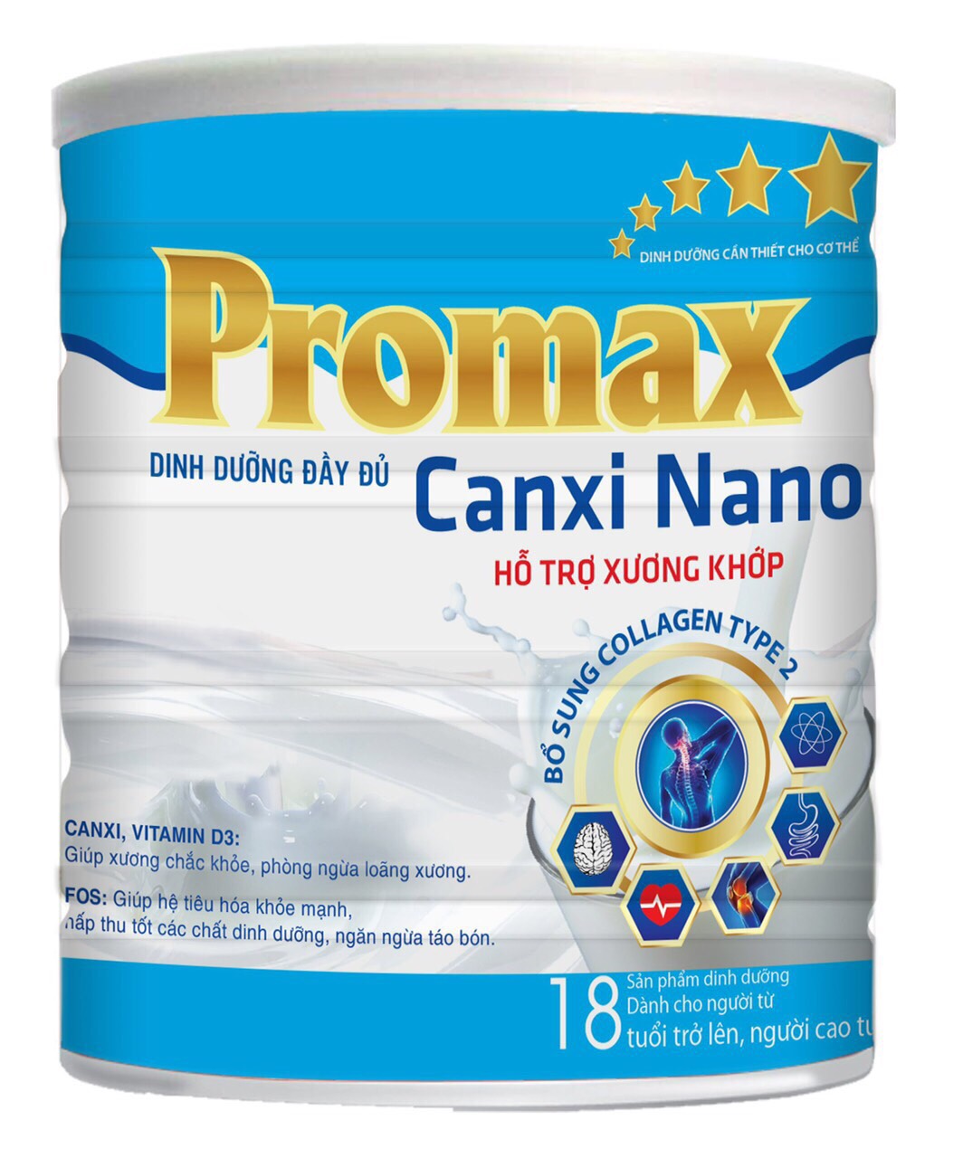 Chính hãng hộp 900g Sữa Promax canxi nano hỗ trợ xương khớp