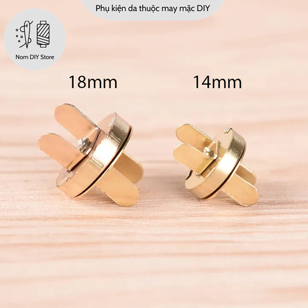 Nút Hít Nam Châm 14mm 18mm Chất Hợp Kim Loại Tốt Phụ Kiện Làm Túi Xách Handmade DIY