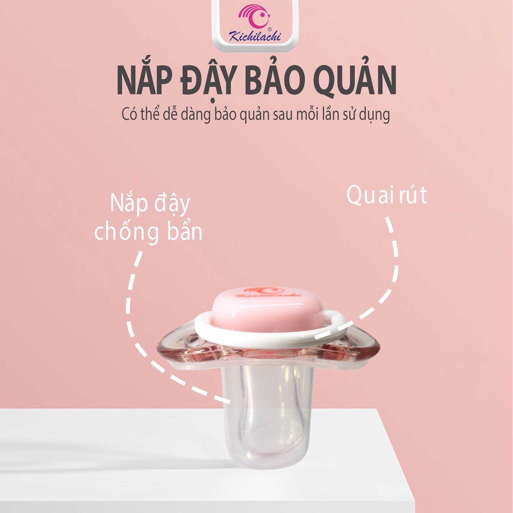 Ti giả silicon Kichilachi cho bé (có hộp)