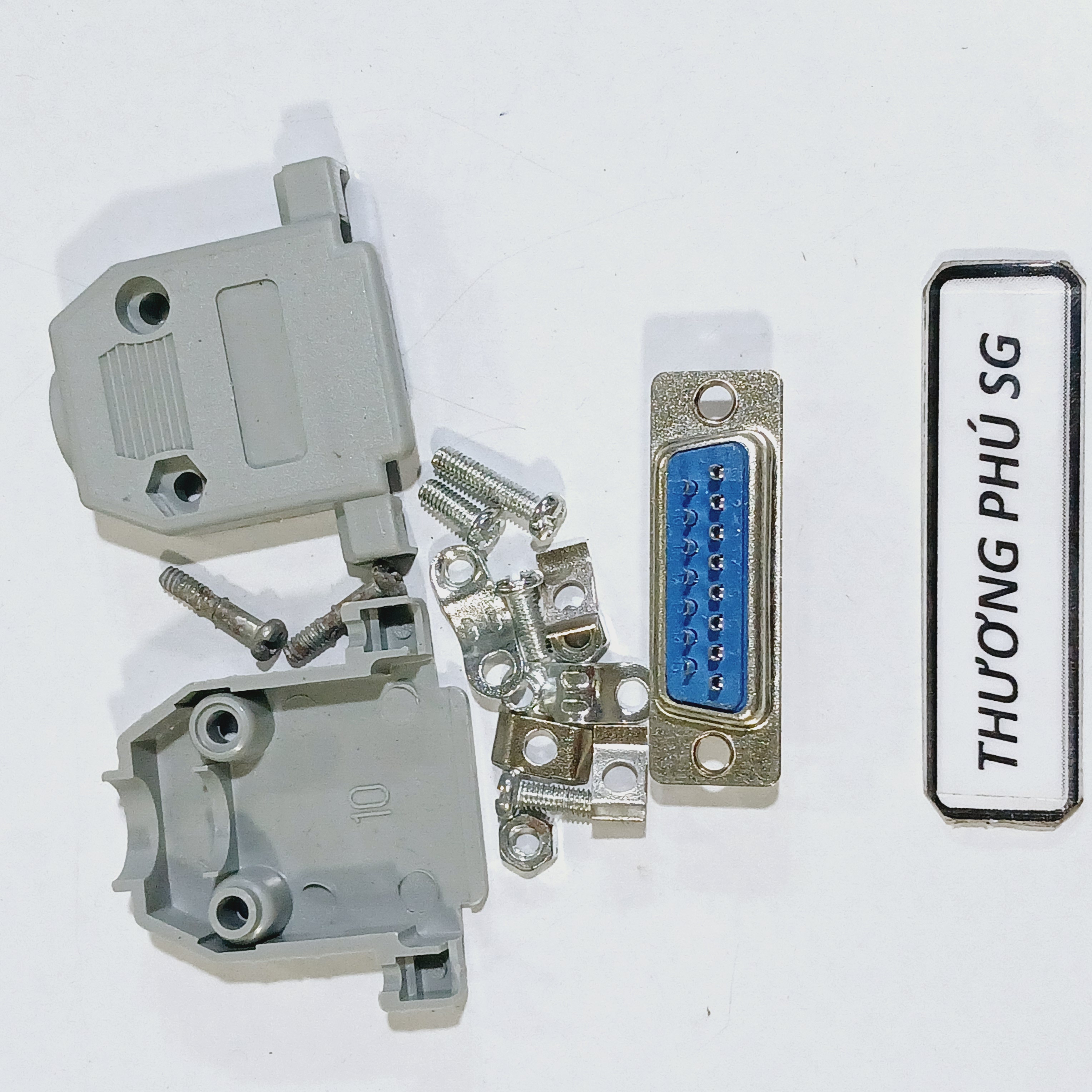 Đầu hàn Com 15 (DB15) / Đầu Com 15 Lổ Cái (DB15F - 15M Lổ Cái) (Bao gồm võ nhựa)