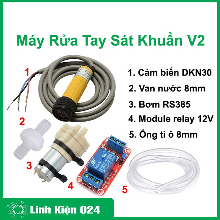 Combo chế máy rửa tay sát khuẩn tự động V2