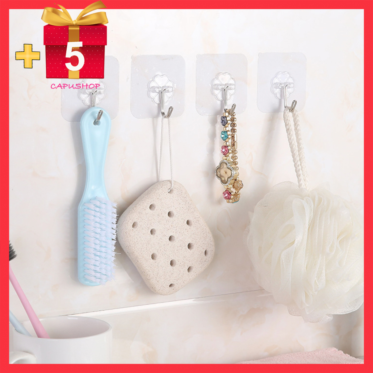 [HCM]Combo 10 Móc dán tường siêu dính chịu lực thần thánh