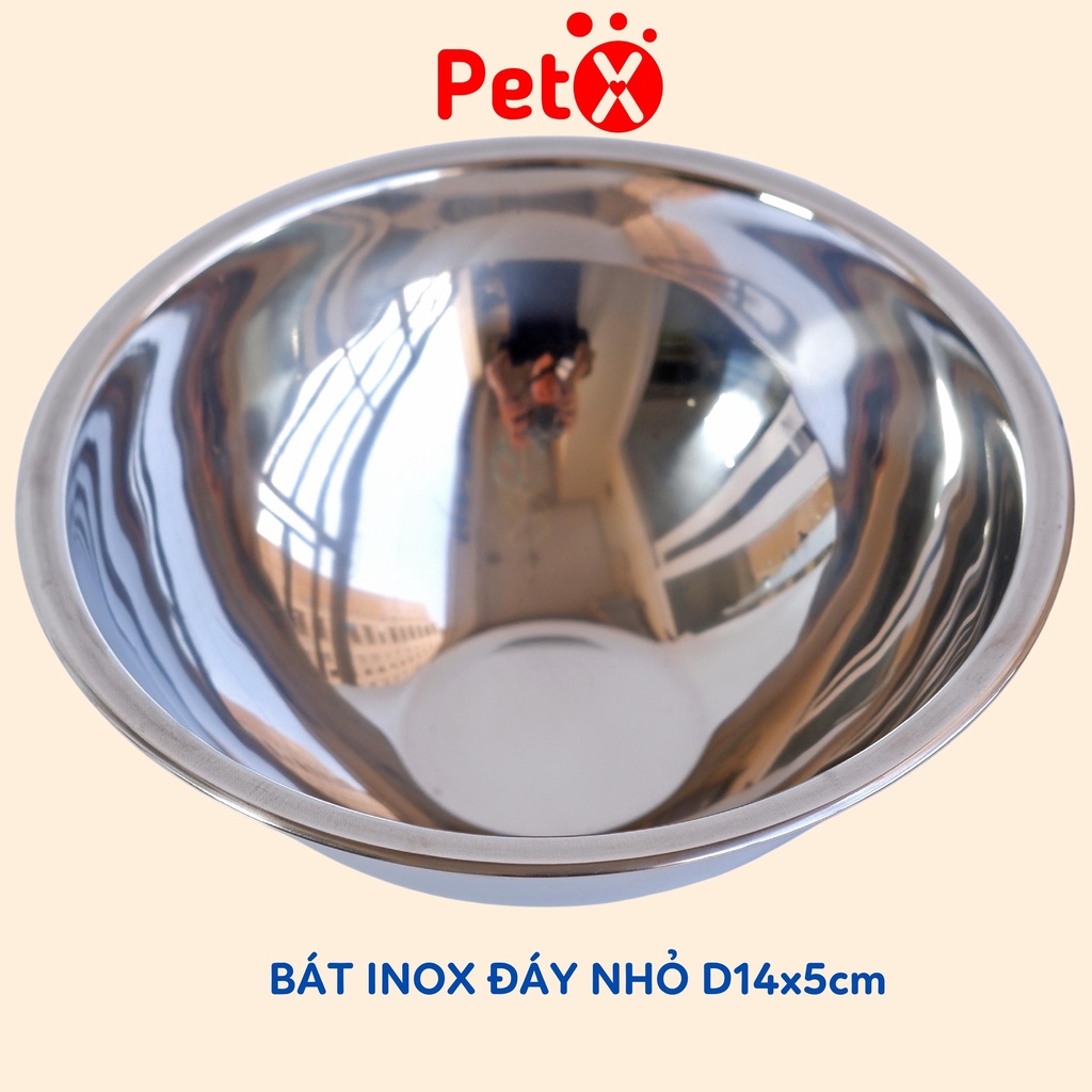 Bát ăn cho chó mèo đôi, bát ăn cho chó 2 ngăn 2 bát inox tháo rời, bát ăn chống kiến, bát ăn chống gù 40x23cm - petx