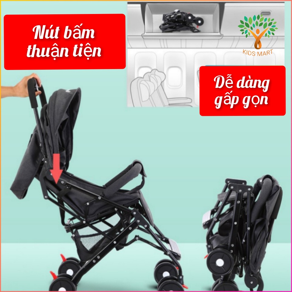 Xe đẩy trẻ em gấp gọn 1 chiều 3 tư thế 609