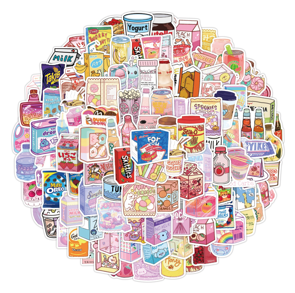 Set 100 Sticker Dán Hình Gấu Nhiều Màu Dễ Thương