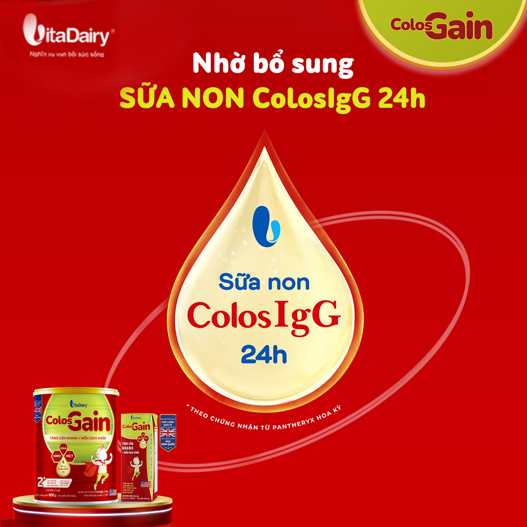 Sữa bột pha sẵn Colos Gain 110ml(Từ 1 -10 tuổi)