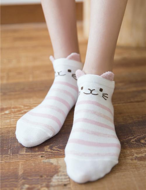[HCM]SET 5 Đôi Tất Nữ Màu Hồng Cute ⚡ QiTiShop