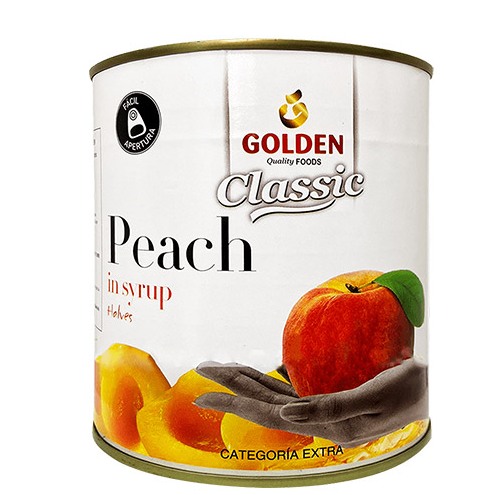 Đào ngâm nước đường GOLDEN classic (lon 820g)