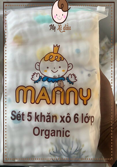Shop mẹ xì dầu Sét 5 chiếc khăn sữa 6 lớp cho bé