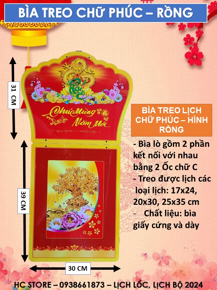 [NHIỀU LOẠI] BÌA TREO LỊCH, KHÁNH LỊCH GIẤY 2025 (chưa gồm lốc lịch)