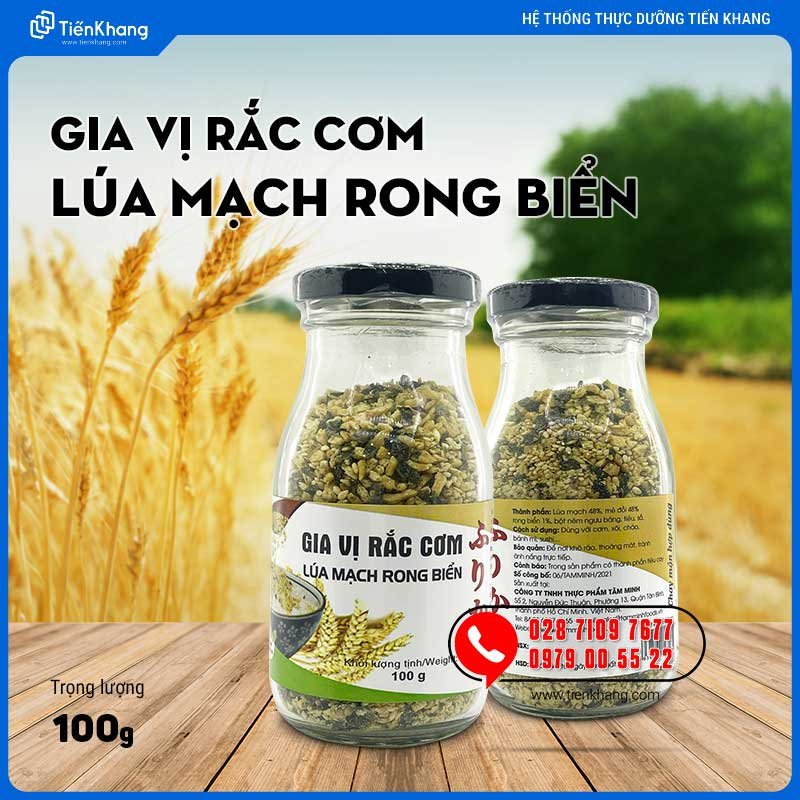 Gia Vị Rắc Cơm - Hũ (100gram) - Lúa mạch rong biển